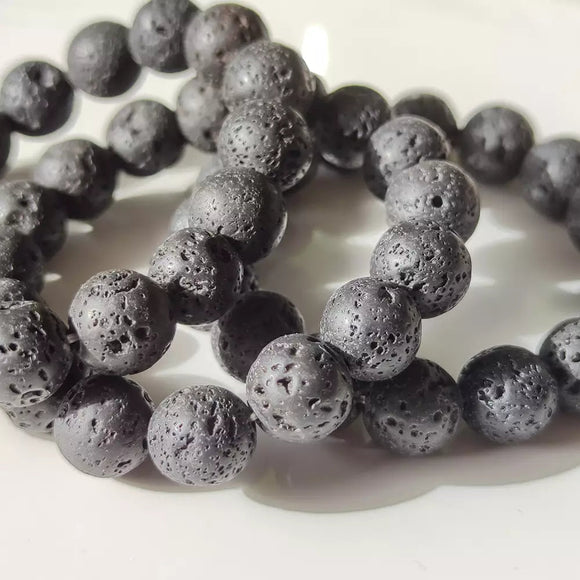 12mm Lava Stone Bracelets - Anima Mundi Crystals