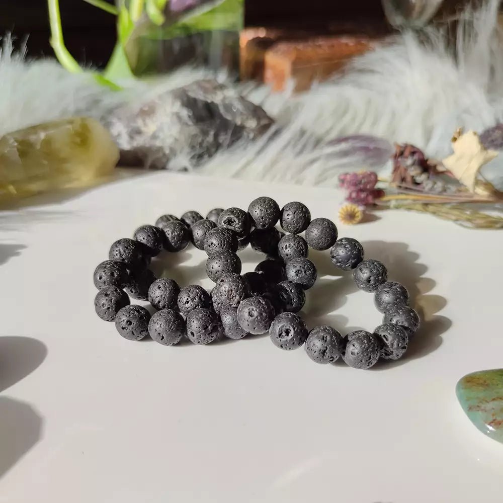 12mm Lava Stone Bracelets - Anima Mundi Crystals