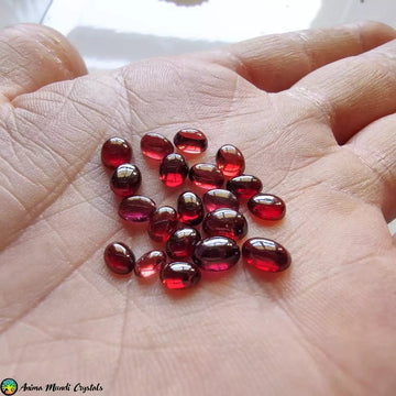 1x Oval Rhodolite Garnet Small Cabochons - Anima Mundi Crystals