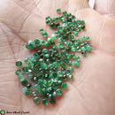 2.5mm Emerald Round Cabochons - 5pcs - Anima Mundi Crystals