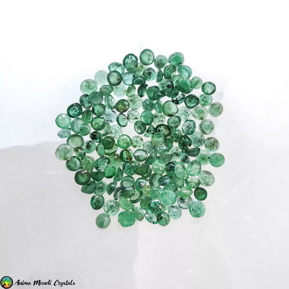 2mm Emerald Mini Cabochons - 5pcs - Anima Mundi Crystals