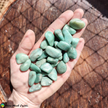 3x Tumbled Amazonite Crystals - Anima Mundi Crystals