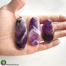 47-66mm Big Oval Chevron Amethyst Cabochon - Anima Mundi Crystals