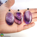 47-66mm Big Oval Chevron Amethyst Cabochon - Anima Mundi Crystals