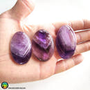 47-66mm Big Oval Chevron Amethyst Cabochon - Anima Mundi Crystals