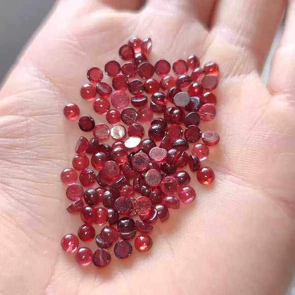 4mm Almandine Garnet Cabochon - Anima Mundi Crystals
