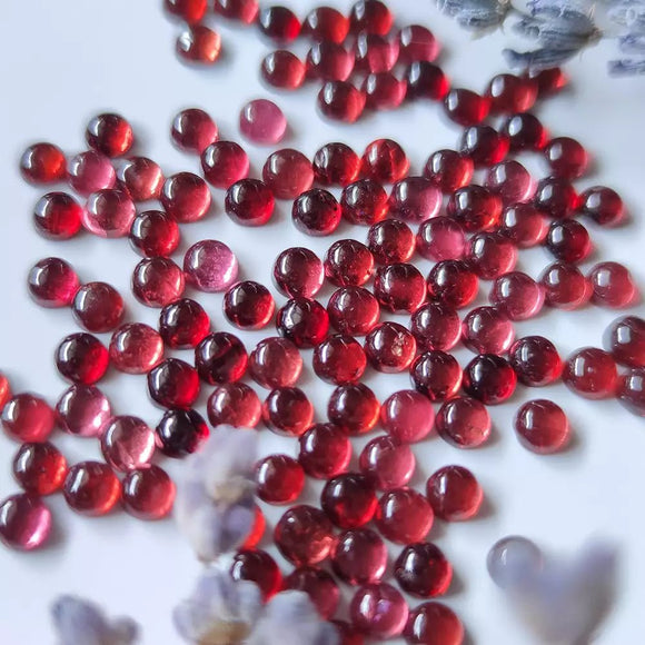 4mm Almandine Garnet Cabochon - Anima Mundi Crystals
