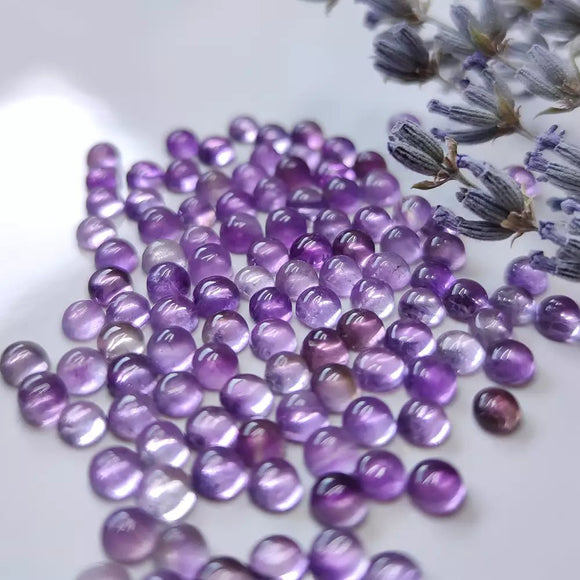 4mm Amethyst Cabochons - Anima Mundi Crystals