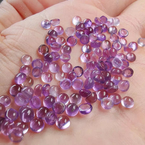 4mm Amethyst Cabochons - Anima Mundi Crystals