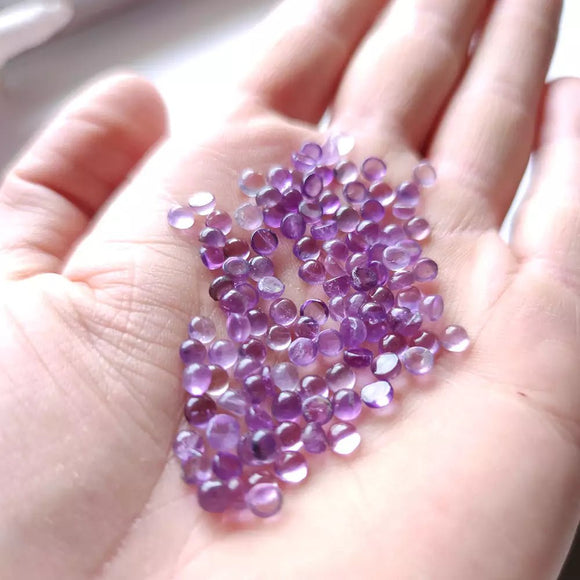 4mm Amethyst Cabochons - Anima Mundi Crystals