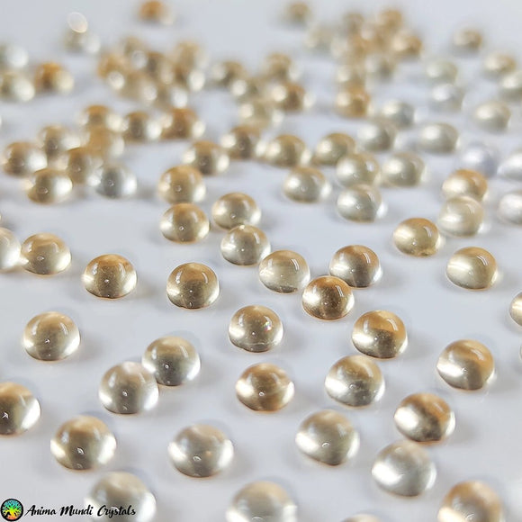 4mm Citrine Round Cabochons - Anima Mundi Crystals