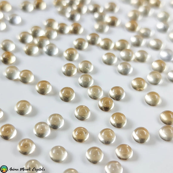 4mm Citrine Round Cabochons - Anima Mundi Crystals
