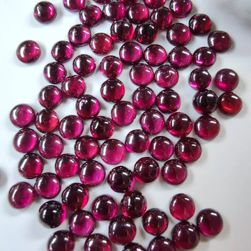 5mm Rhodolite Garnet Cabochon - Anima Mundi Crystals