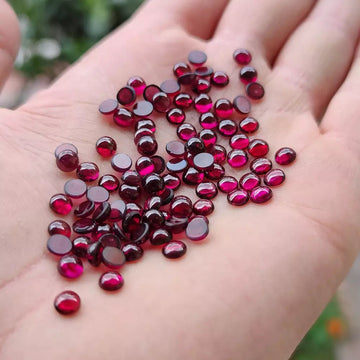 5mm Rhodolite Garnet Cabochon - Anima Mundi Crystals