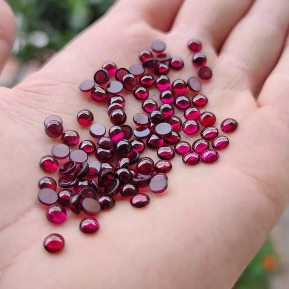 5mm Rhodolite Garnet Cabochon - Anima Mundi Crystals