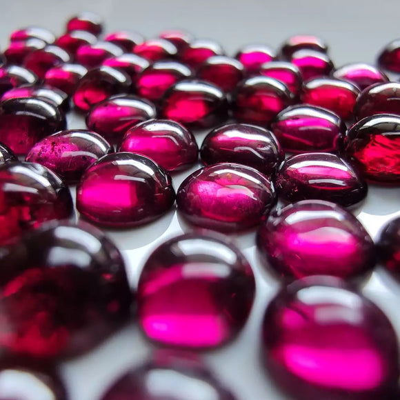 5mm Rhodolite Garnet Cabochon - Anima Mundi Crystals