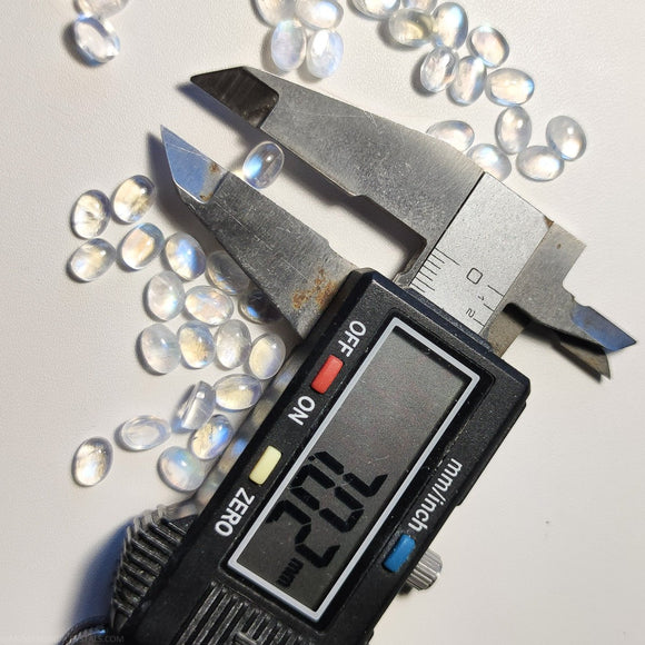 7x5mm Rainbow Moonstone Oval Cabochon - Anima Mundi Crystals