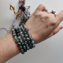 8-9mm Moss Agate Bracelets - Anima Mundi Crystals