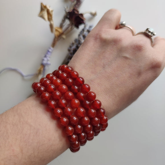 8mm Carnelian Bracelets - Anima Mundi Crystals