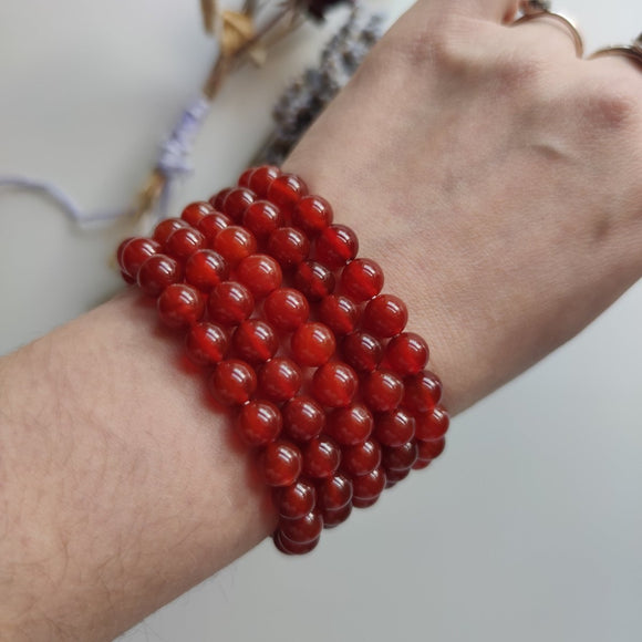 8mm Carnelian Bracelets - Anima Mundi Crystals