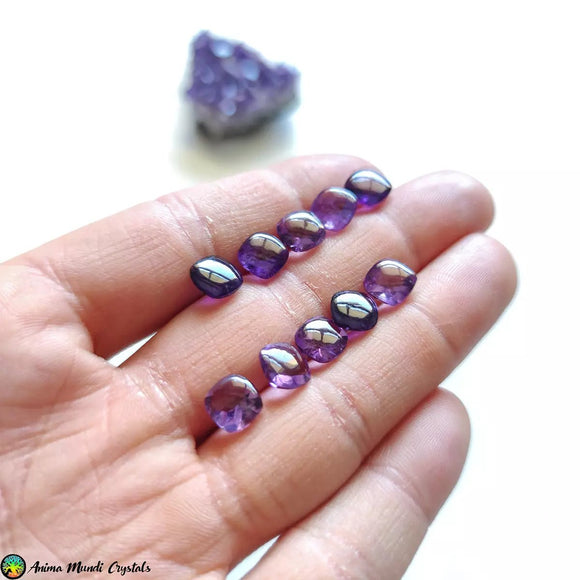 Amethyst Cushion Point Cut Stone - Anima Mundi Crystals