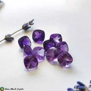 Amethyst Cushion Point Cut Stone - Anima Mundi Crystals