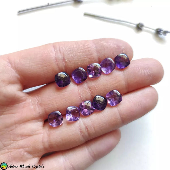 Amethyst Cushion Point Cut Stone - Anima Mundi Crystals