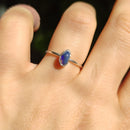 Australian Opal Lightning Ridge Silver Ring - Anima Mundi Crystals