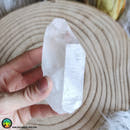 Big Clear Quartz Point With Carbon Inclusions - Anima Mundi Crystals