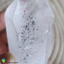 Big Clear Quartz Point With Carbon Inclusions - Anima Mundi Crystals