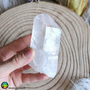 Big Clear Quartz Point With Carbon Inclusions - Anima Mundi Crystals