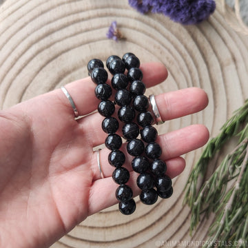 Black Tourmaline 10mm Bead Bracelet - Anima Mundi Crystals