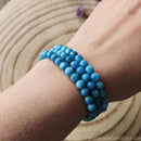 Blue Apatite Bracelet 6mm - Anima Mundi Crystals