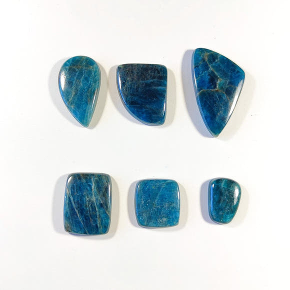 Blue Apatite Cabochon - Freeform - Anima Mundi Crystals