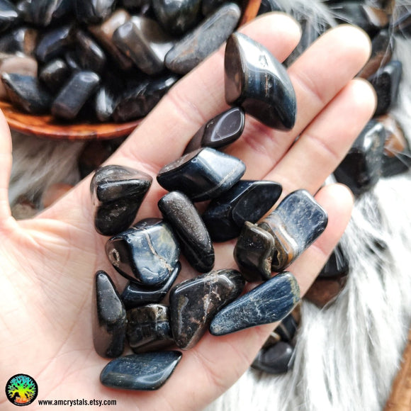 Blue Tiger Eye Tumbles - Anima Mundi Crystals