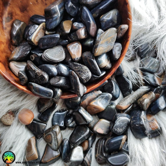 Blue Tiger Eye Tumbles - Anima Mundi Crystals