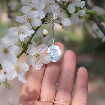 Crescent Moon Rainbow Moonstone Cabochon B - Anima Mundi Crystals