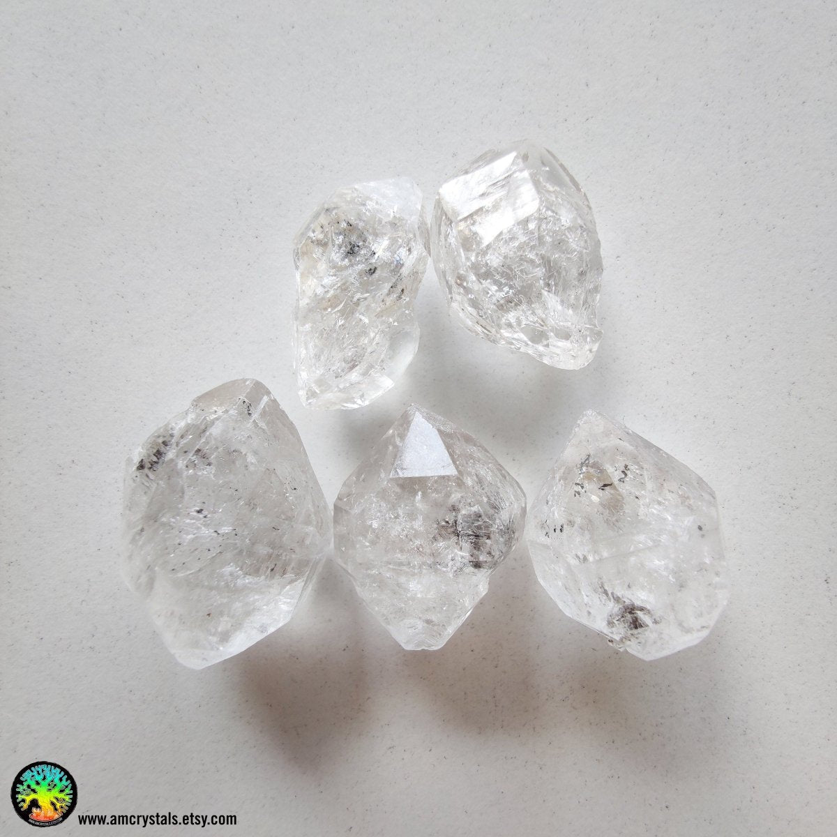 Doppelendige Diamantquarzkristalle, Lot C – Anima Mundi Crystals