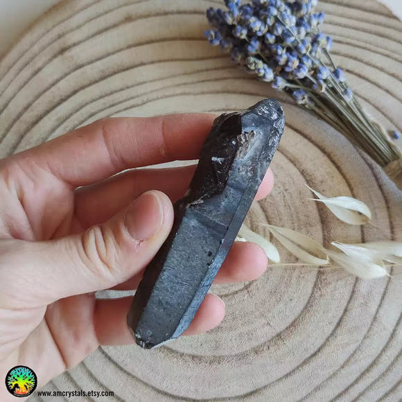 Double Terminated Smoky Quartz Point - Anima Mundi Crystals