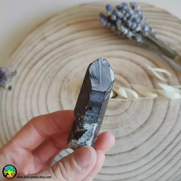 Double Terminated Smoky Quartz Point - Anima Mundi Crystals