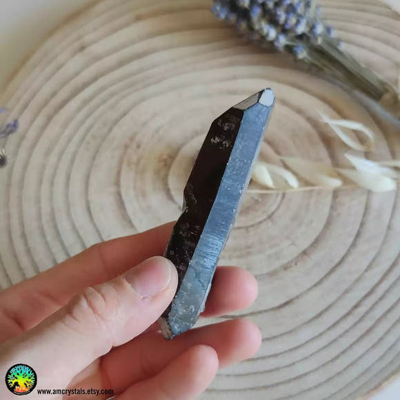 Double Terminated Smoky Quartz Point - Anima Mundi Crystals