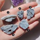 Druzy Blue-Gray Chalcedony Cabochons - Anima Mundi Crystals