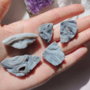 Druzy Blue-Gray Chalcedony Cabochons - Anima Mundi Crystals