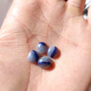 Dumortierite in White Quartz Cabochons-3