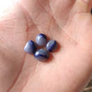 Dumortierite in White Quartz Cabochons-4