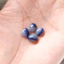 Cabujones de Dumortierita en Cuarzo Blanco-5