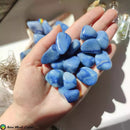 Dumortierite in Quartz Tumblestones - Blue Quartz - Anima Mundi Crystals