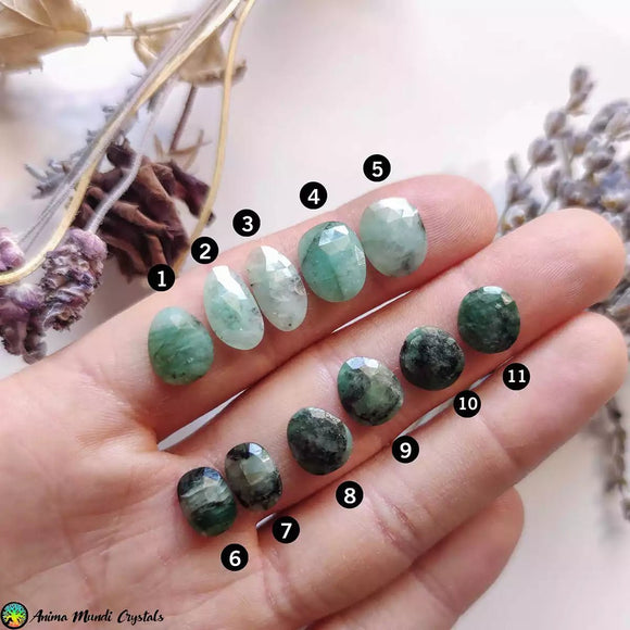 Faceted Emerald Cabochons - Anima Mundi Crystals