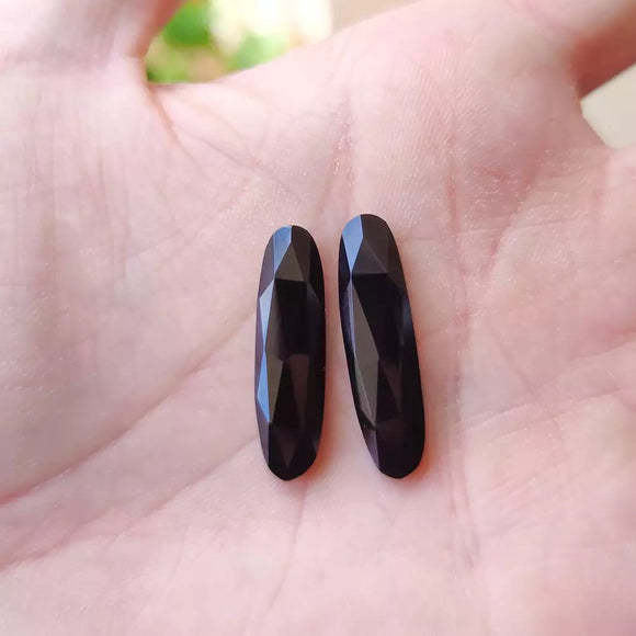 Faceted Oval Black Onyx - Anima Mundi Crystals