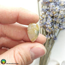Gold Rutilated Quartz Cabochon with Hematite - Anima Mundi Crystals